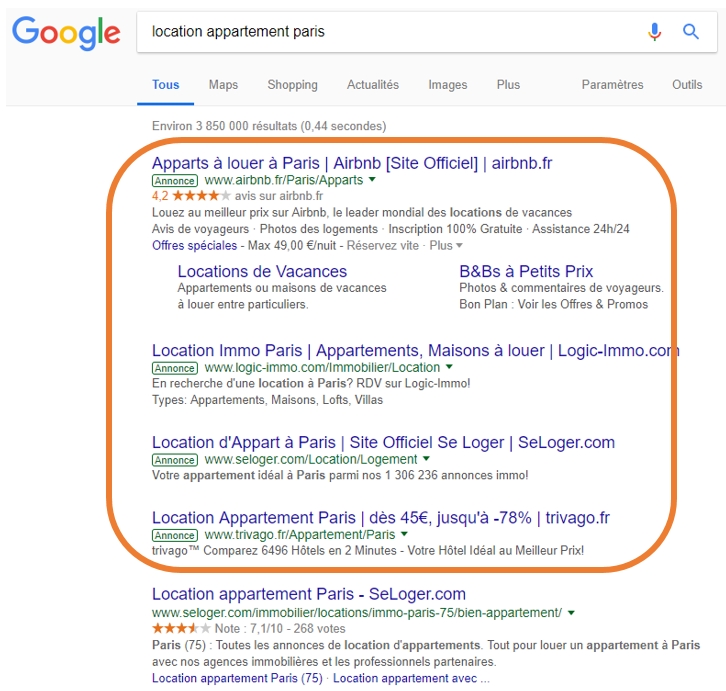 Referencement Google Adwords